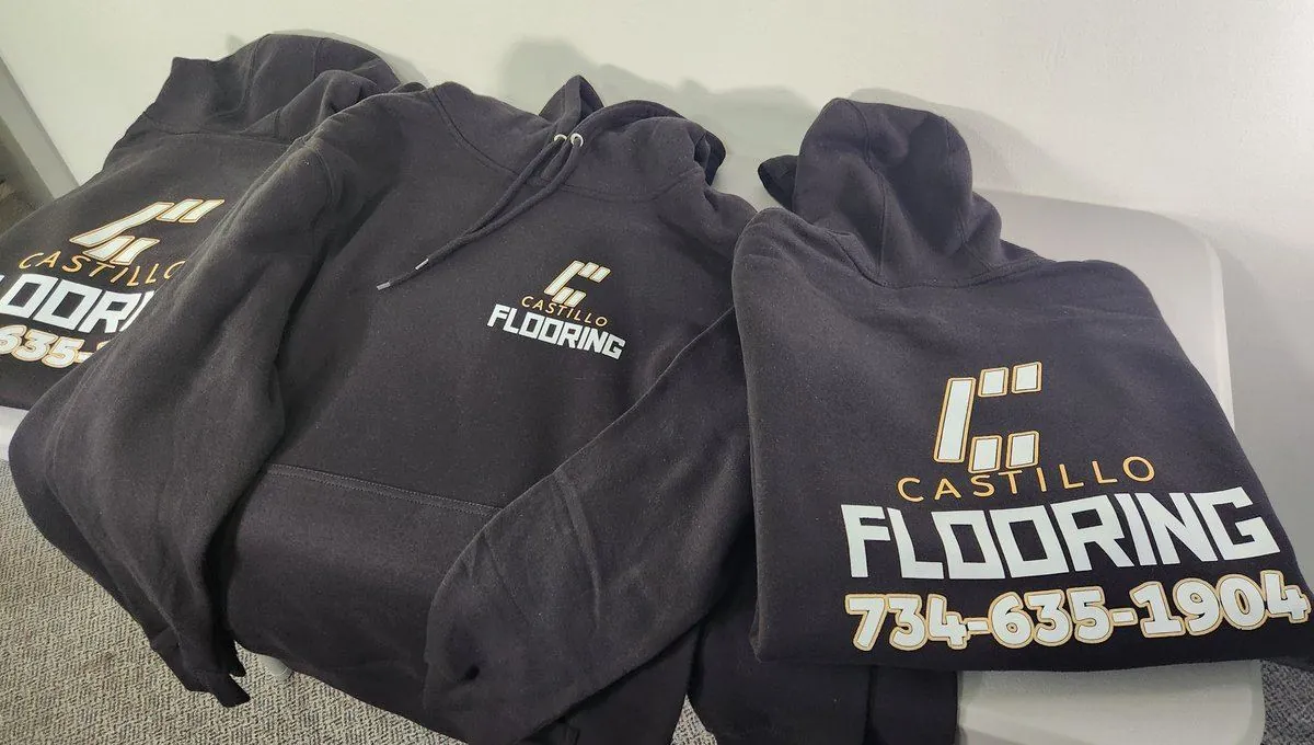 Fresh Work Factory branded hoodies