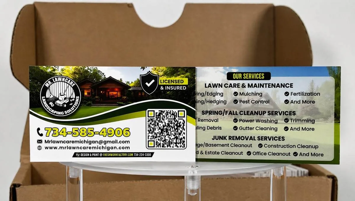 Fresh Work Factory counter cards & print collateral