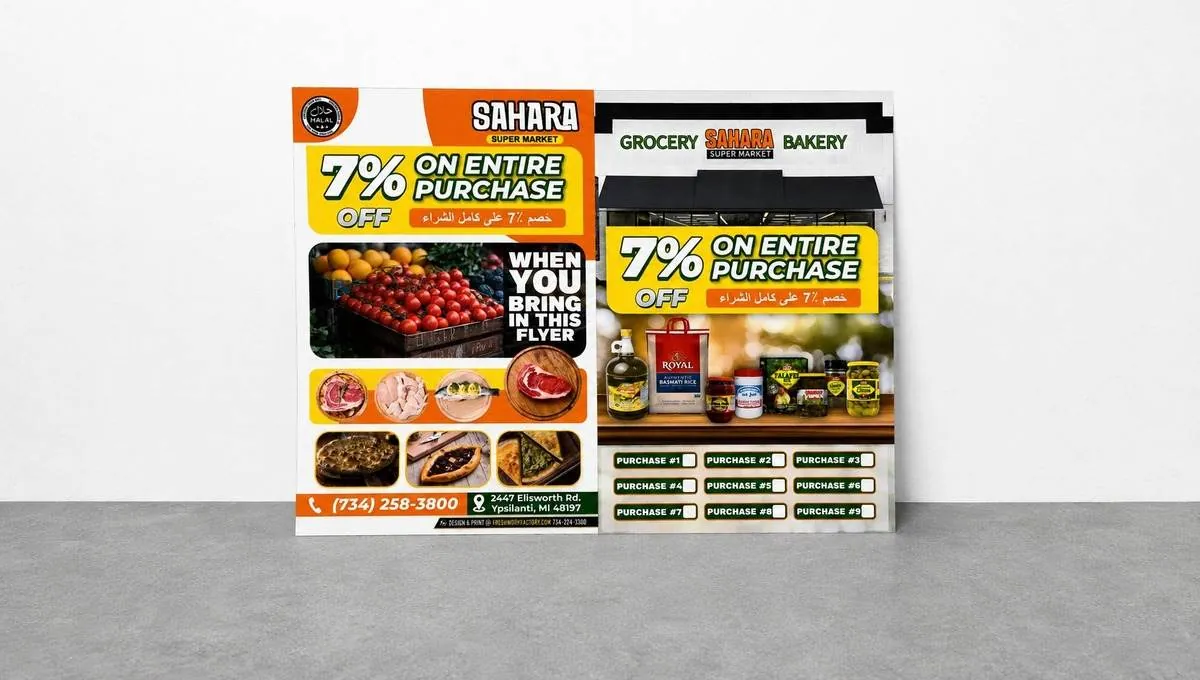 Fresh Work Factory restaurant marketing flyers